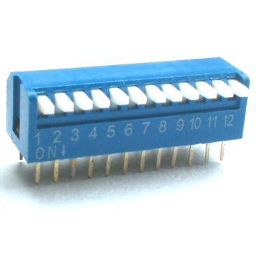 DIP Switch azul 12 vias 90 graus