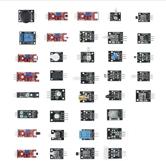 Kit com 37 Módulos e Sensores Para Arduino