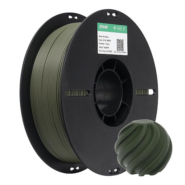 Filamento ESUN - PLA Básico - Verde Oliva