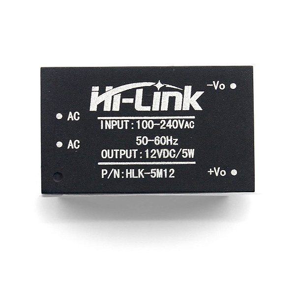 Conversor AC/DC - HLK-5M12 - 5W / 12V