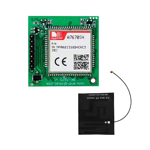 Módulo GSM A7670SA 4G LTE - Antena FCP