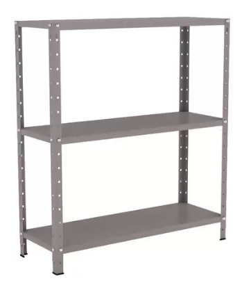 Estante de Aço com 3 Prateleiras Cinza - 90cm X 91cm X 40cm