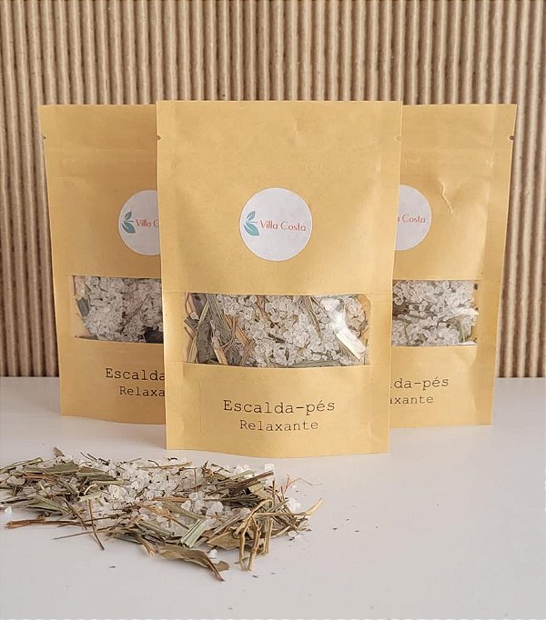 Escalda-pés relaxante - Kit com 10 Unidades