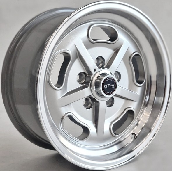 4 Rodas Salt Flat Prata Borda Diamantada Aro 15" / Tala 7 Dianteira e tala 8 Traseira" / Furação 5x114