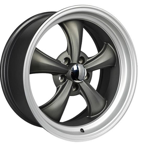 4 Rodas Vintage Grafite Fosco Diamantada Aro 17" / Tala 7" / Furação 5x114,3 / Off-set 0