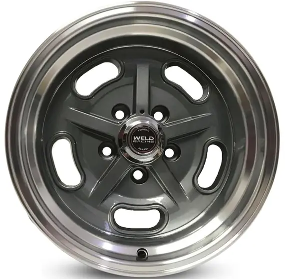 4 Rodas Salt Flat Grafite Borda Diamantada Aro 15" / Tala 7 Dianteira e tala 8 Traseira" / Furação 5x114