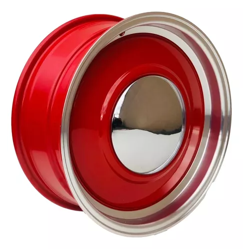 4 Rodas Smoothie Vermelha Borda Diamantada Aro 18 / Tala 8 / 5 Furos