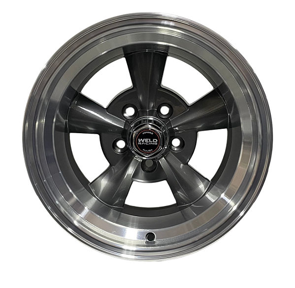 4 Rodas Vintage Grafite Borda Diamantada Aro 15" / Tala 7 e 8 (Dianteira) e 10 (traseira) / Furação 5x114