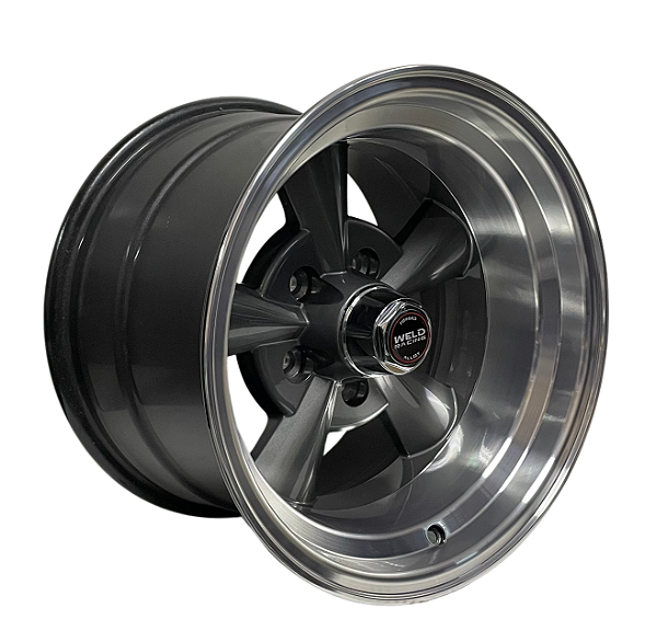 4 Rodas Vintage Grafite Borda Diamantada Aro 15" / Tala 7 ou 8 (Dianteira) e 10 (traseira) / Furação 5x139