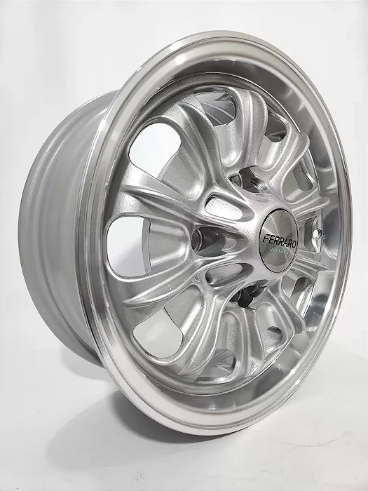 Jogo de Rodas  Bolo de Noiva F85 Aro 15 Tala 6 Prata / Furação 5x205