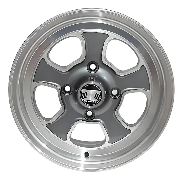 4 Rodas Titânio Trevo Fusca Tl Brasilia 4x130 Aro 15