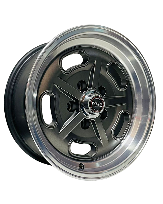 4 Rodas Salt Flat Grafite Fosca Borda Diamantada Aro 15" / Tala / Furação 5x114