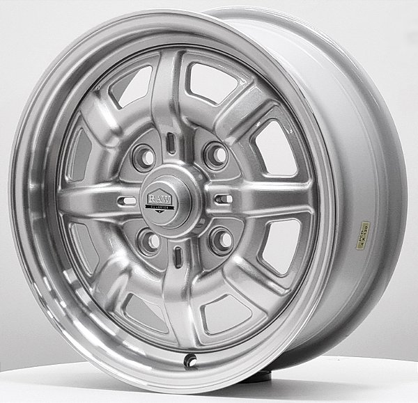 Jogo de Rodas RC/KPZ Aro 15 Tala 5,5 Furação 4X130 Offset 30 PRATA DIAMANTADA(DP) Fusca