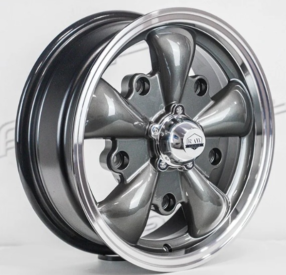 Jogo de rodas 5-Spoke Grafite Diamantada aro 15 / Tala 5,5 / Furação 5x205 / Off-set 20