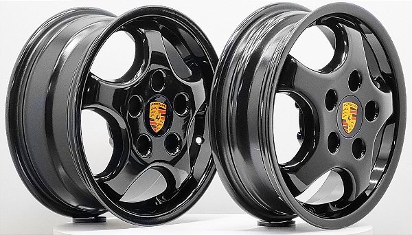 Jogo de Rodas CUP1 Aro 15 tala 4,5 e 6,5 furação 4x130 offset 20 e 30 PRETA