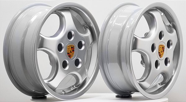 Jogo de Rodas CUP1 Aro 15 tala 4,5 e 6,5 furação 4x130 offset 20 e 30 PRATA