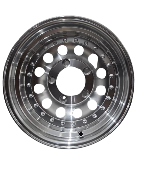 Jogo de Rodas Vitoria Aro 15 tala 8 furação 5x139,7 off-set -19 - Gloss Silver HD