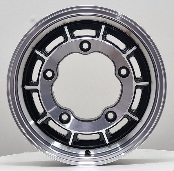 Jogo de Rodas Superleggera Aro 15 preta com Borda Diamantada Tala 4,5 / 6,5 Furação (5x205) offset 0 e 20