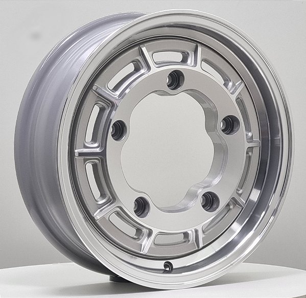 Jogo de Roda Superleggera Aro 15 Tala 4,5 e 6,5 Furação (5x205) offset 0 e 20 Prata diamantada