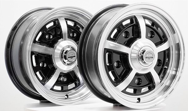 Jogo de Rodas Sprintstar Preta Diamantada aro 15 / Tala 5,5 e 6,5 / Furação 5x205 / Off-set 0 e 14