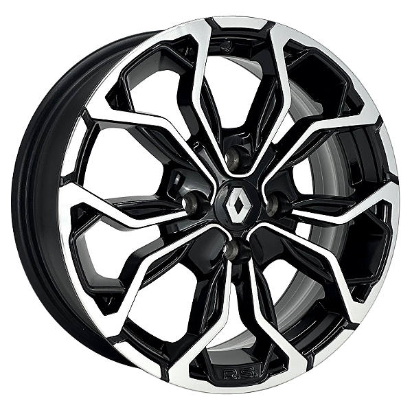 Jogo de Rodas VW, GM, FIAT, OUTROS Aro 15 / tala 6 / furação 4x100, 4x108, 4x114 e 4x98 offset 40 Preto Diamantado e Preto