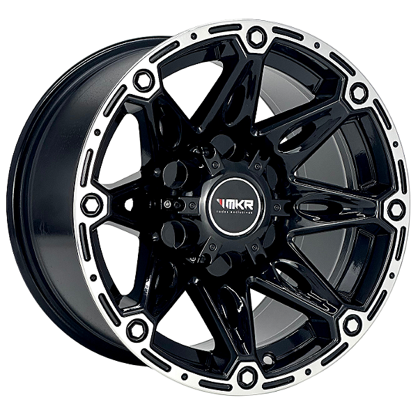 Jogo de Rodas OFF-ROAD Modelo M22 Aro 18 / tala 8,5 / furação 5x114, 5x120, 5x127, 6x114 e 6x139 Offset 15 Preto Diamantado e Preto Fosco Diamantado