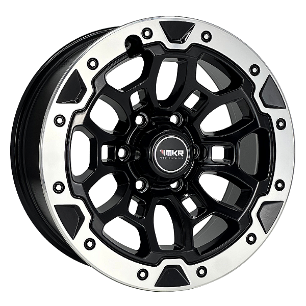 Jogo de Rodas OFF-ROAD Modelo M23 Aro 18 / tala 8 / furação 5x108, 5x114, 6x114 e 6x139 Offset 20 Preto Diamantado e Preto Fosco