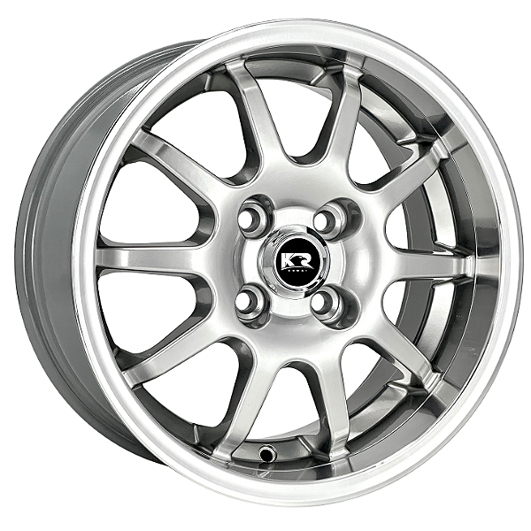 Jogo de Rodas Modelo Binno B790 Aro 15 / tala 7 / furação 4x100 offset 35 Prata Diamantada