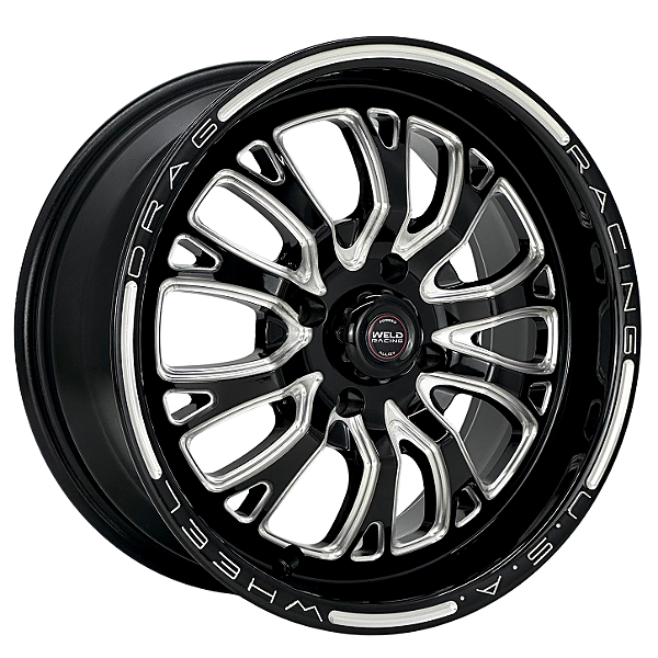 Jogo de Rodas Weld Drag Aro 15 / tala 4 e 7 / furação 4x100 e 5x114 Offset -10, 25 e 30 Preto
