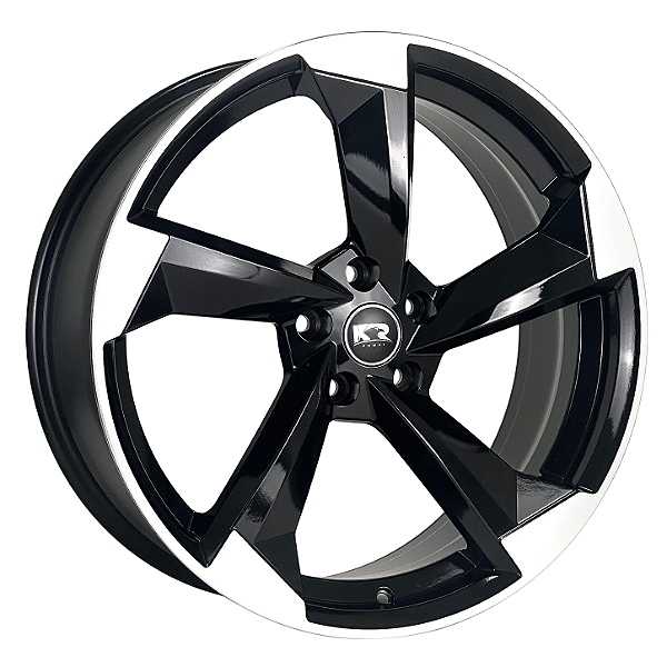 Jogo de Rodas F5 Audi RS6 Aro 20 / tala 8 / furação 5x100, 5x112 e 5x114 Offset 40 Preto Diamantado, Preto Brilhante e Prata Especial