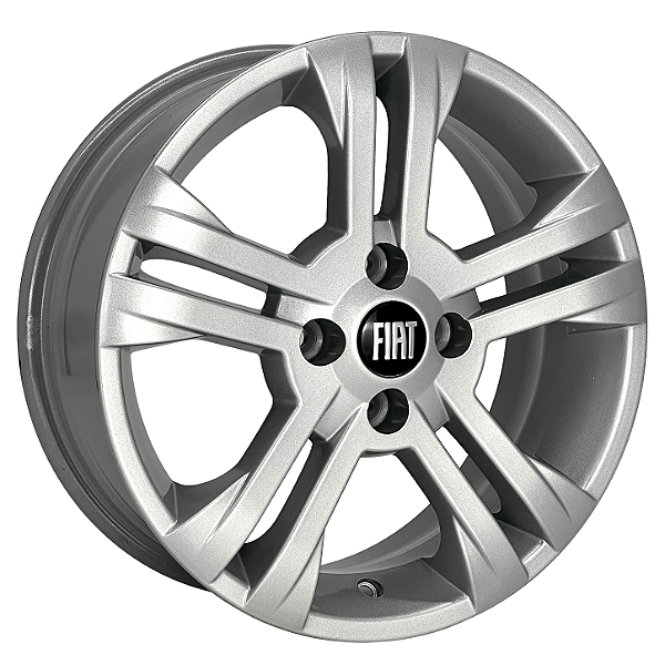 Jogo de Rodas KR R17 Modelo Fiat New Palio Aro 15 / tala 6 / furação 4x98 Offset 41 Prata
