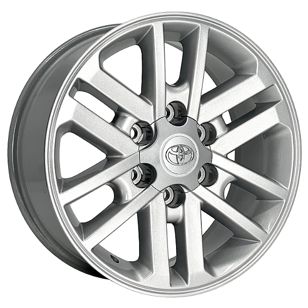 Jogo de Rodas KR R37 Hilux, SRX e SW4 Aro 16 / tala 7 / furação 6x139 Offset 23 Prata