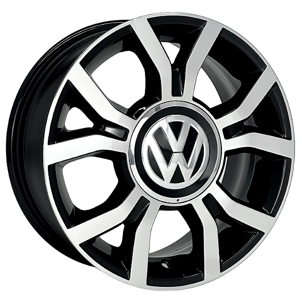 Jogo de Rodas BRW 970 Aro 14 / tala 6 / furação 4x100 Offset 28 Preto Diamantado