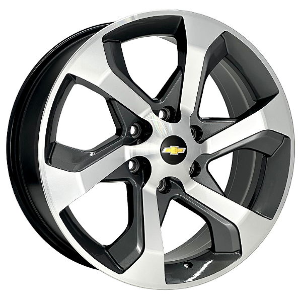 Jogo de Rodas KR R53 MODELO S10 TRAILBLAZER Aro 20 / tala 8,5 / furação 6x139 Offset 35 Grafite Diamantado e Prata Especial