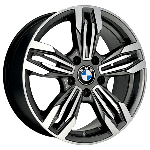 Jogo de Rodas KR R56 Modelo BMW M6 Aro 17 / tala 7 / furação 5x120 Offset 40 Grafite Diamantado