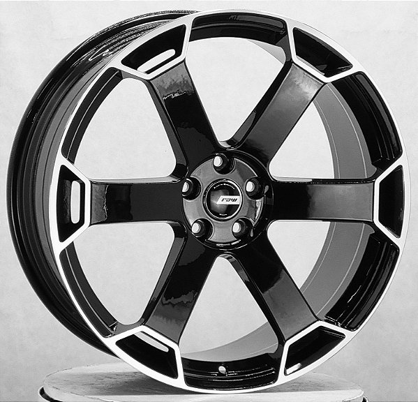 Jogo de Rodas RAW GENEVA Audi Aro 20 / tala 9,0 / furação 5X112 / OFFSET 35 Preta Diamantada