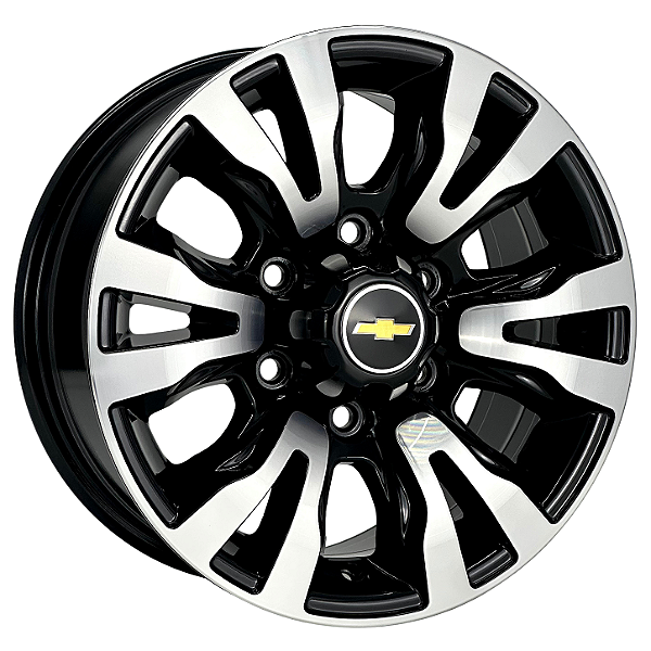 Jogo de Rodas KR R79 S10 LTZ Aro 20 / tala 8,5 / furação 6x139 Offset 35 Preto Diamantado