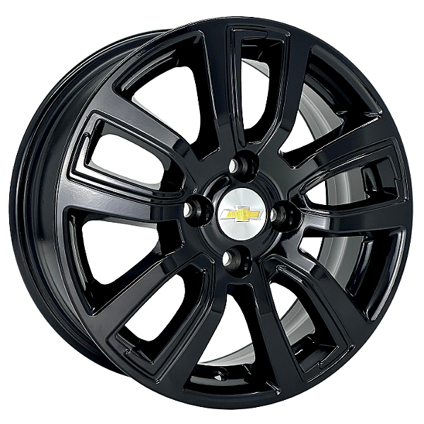 Jogo de Rodas GM Onix Activ Aro 14 / tala 6 / furação 4x100 Offset 39 Preto