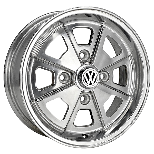 Jogo de Rodas KR R84 Modelo VW Porsche Aro 17 / tala 6 / furação 4x130 Offset 42 POLIDA