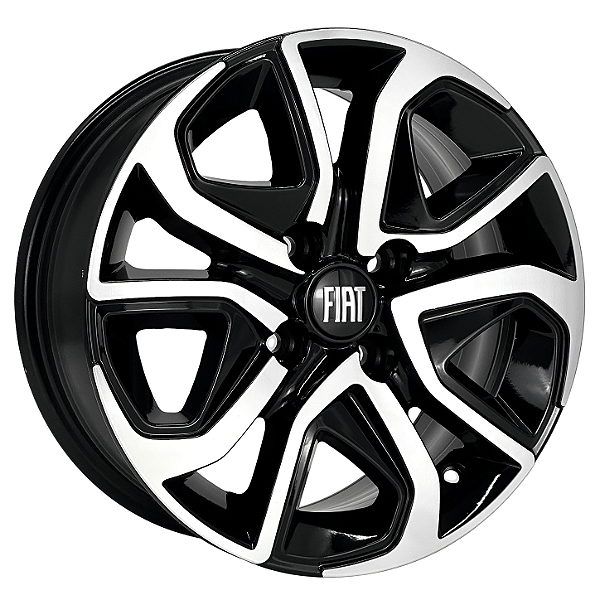Jogo de Rodas KR R91 MODELO FIAT ARGO Aro 14 / tala 6 / furação 4x98 Offset 35 Preto Diamantado