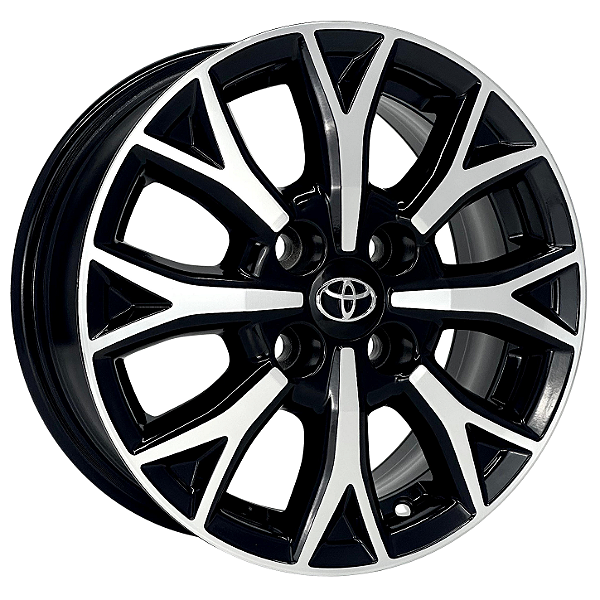 Jogo de Rodas KR R96 PLATINUM Aro 14 / tala 6 / furação 4x100 Offset 35 Preto Diamantado