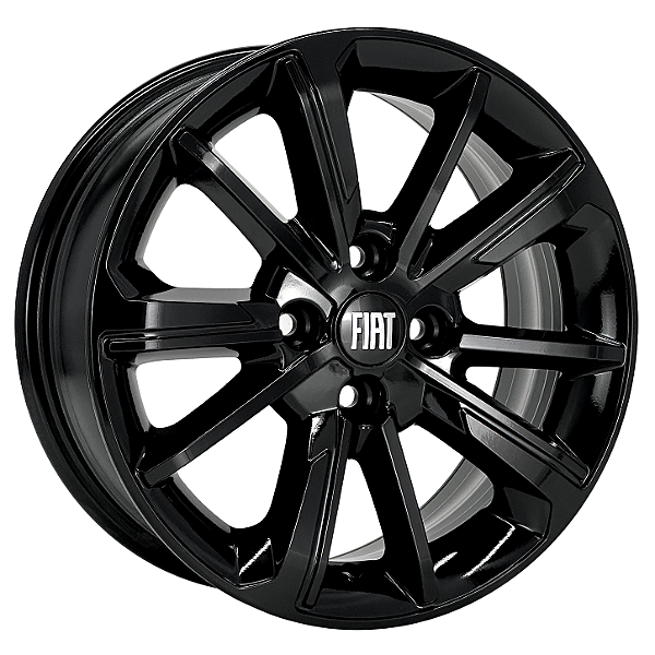 Jogo de Rodas KR S03 Fiat Cronos Aro 15 / tala 6 / furação 4x98 Offset 36 Preto, Preto Diamantado e Grafite Diamantado