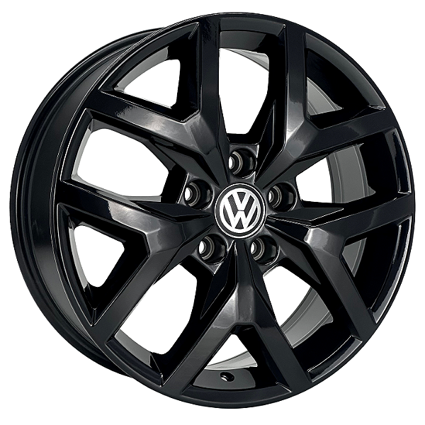 Jogo de Rodas KR S07 VW Amarok V6 Aro 20 / tala 8,5 / furação 5x120 Offset 40 Preto e Grafite Fosco