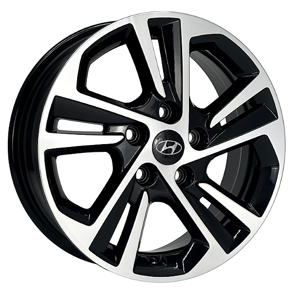 Jogo de Rodas Kr S16 PRESTIGE 2.0 Aro 17 / tala 7 / furação 5x114 Offset 46 Preto Diamantado