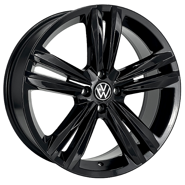 Jogo de Rodas KR S18 R-LINE Aro 18 / tala 7 / furação 4x100, 5x100 e 5x112 Offset 38 Preto, Grafite Brilhante e Prata Especial