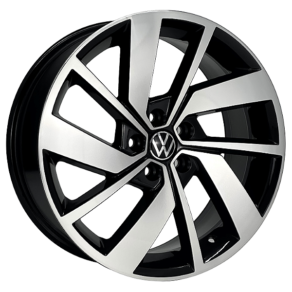 Jogo de Rodas Kr S19 GLI Aro 14 / tala 6 / furação 4x100 Offset 30 Preto Diamantado