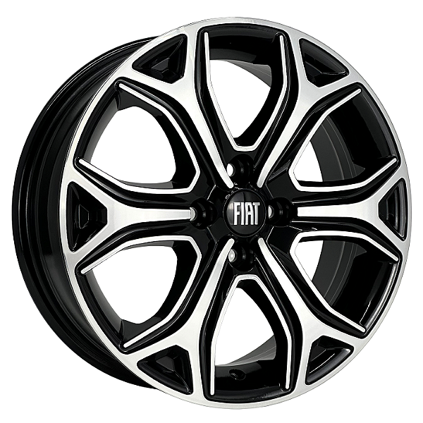 Jogo de Rodas KR S29 MODELO STRADA VOLCANO CD Aro 16 / tala 6 / furação 4x98 Offset 40 Preto Diamantado