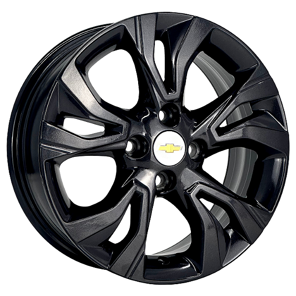 Jogo de Rodas KR S35 MODELO ONIX RS Aro 14 / tala 6 / furação 4x100 Offset 39 Preto