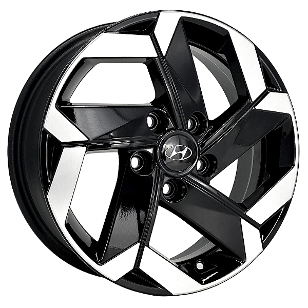 Jogo de Rodas KR S37 MODELO CRETA ULTIMATE Aro 16 / tala 6 / furação 5x114 Offset 43 Preto Diamantado
