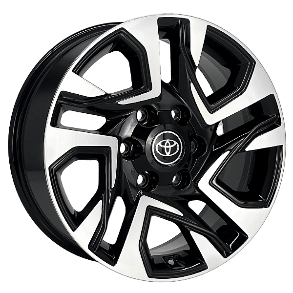 Jogo de Rodas KR S39 MODELO TOYOTA SW4 Aro 18 / tala 7,5 / furação 6x139 Offset 30 Preto Diamantado, Preto Brilhante e Grafite Diamantado